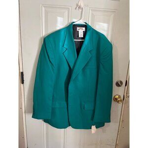 High Stakes 50 greenish blue three button sport coat casino blazer NWT